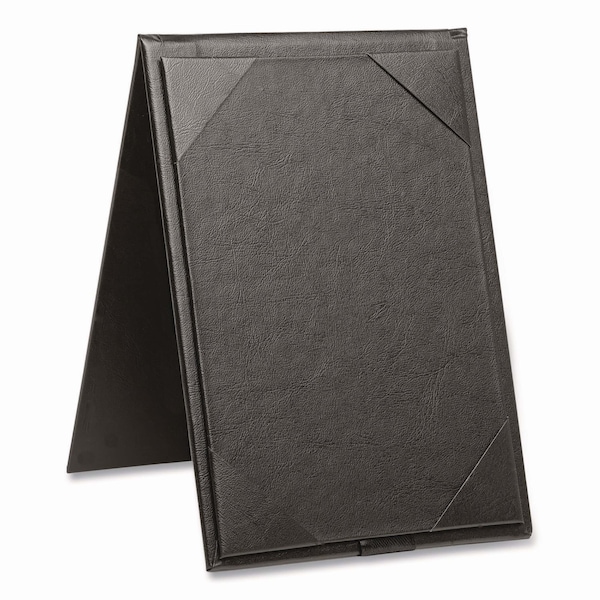 Excello Global Products Table-Top Menu Holder, For 5 x 7 Menus, 5.6 x 7.6 Holder, Black SPLS-MENU-5X7A - main
