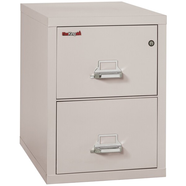 Fireking 2 Drawer, 1Hr Fire & Impact Rated, Vertical, 31" depth Legal Platinum 2-2131-CPL - main