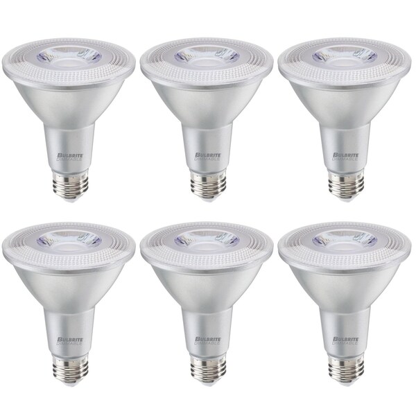 Bulbrite 75-Watt Equivalent Dimmable Narrow Flood PAR30LN Medium E26 LED Light Bulb, 2700K, 6PK 861736 - main