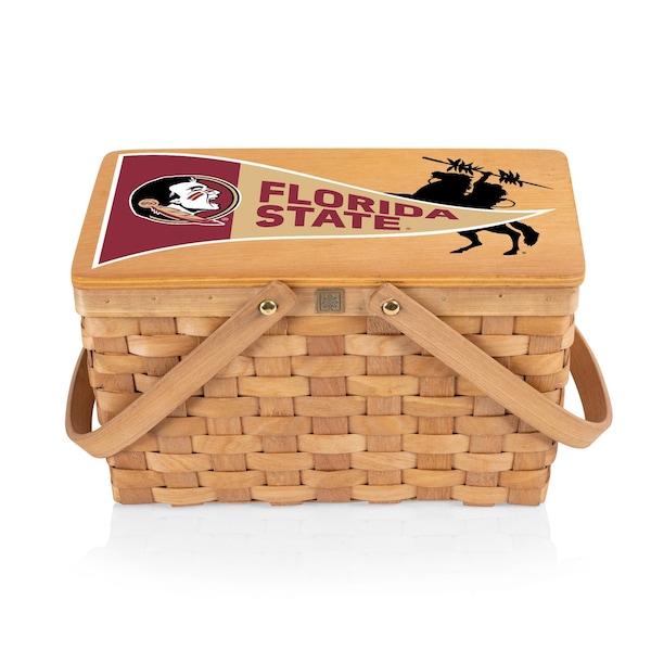 Picnic Time Family Of Brands NCAA Florida State Seminoles Poppy Personal Picnic Basket 124-00-299-174-0 - main