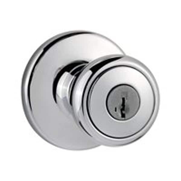 Kwikset Door Knob, 3 Grade, ChromeSatin, 238 to 234 in Backset, 138 to 134 in Thick Door 400T26DRCALRCSK3V - main