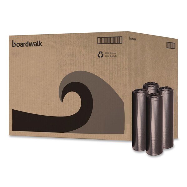 Boardwalk 33 gal Trash Bags, 33 in x 39 in, Extra Heavy-Duty, 1.2 mil, Black BWK 516 - main