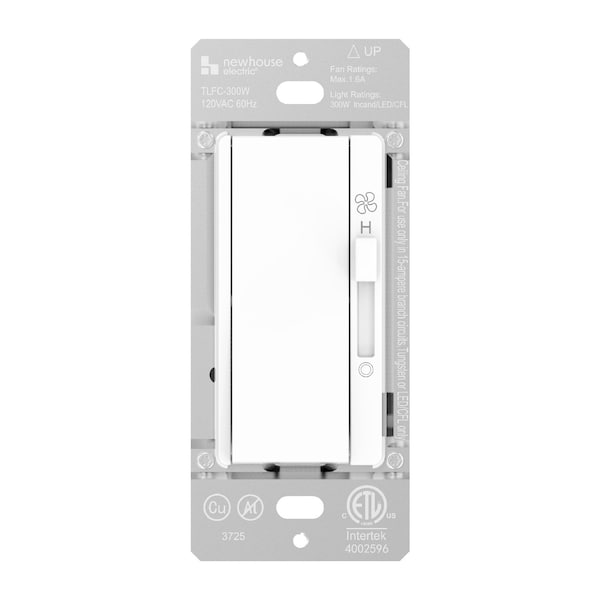 Newhouse Electric Single-Pole Light Switch and 3-Speed Fan Control TLFC-300W - main