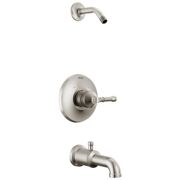 Delta Broderick 14 Series Tub Shower Trim - Less Head In Lumicoat Stainless T14484-SS-PR-LHD - main