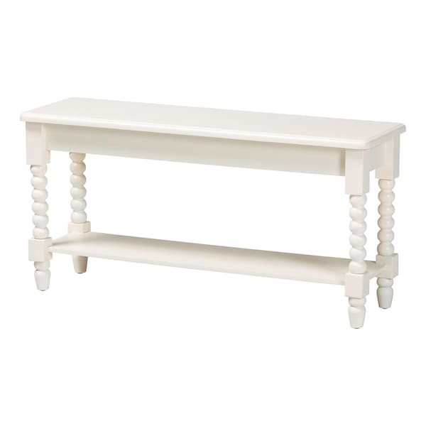 Baxton Studio Bayard Accent Bench with Bobbin Legs 267-14626-ZORO - main