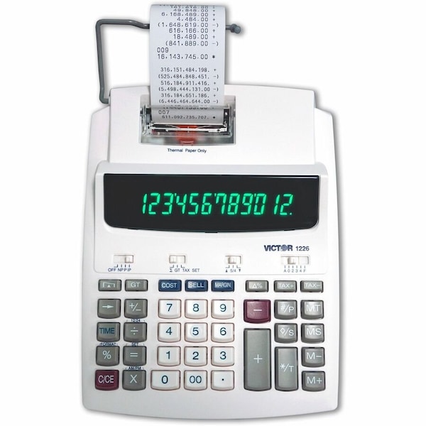 Victor Printing Calculator, LED, AC Voltage 1226 - main