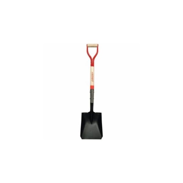 Razor-Back Square Point Transfer Shovel, 9.5 in W x 12 in L, Open-Back/Rolled-Step, 30 in Hardwood Steel 760-42101 - main