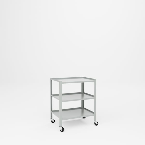 Pucel Three Shelf Utility Table, 20 in W x 28 in D x 31 in H, Gray TU-2028-3-C3 - main