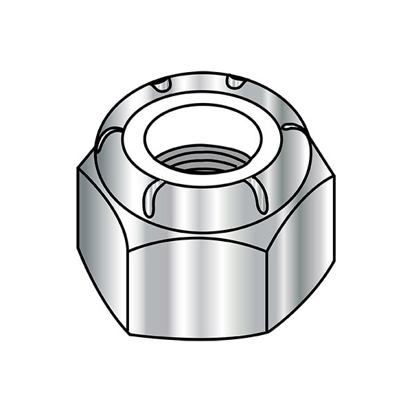 Zoro Select 3/8-24 Ne Nylon Insert Hex Nut 18-8 Stainless Steel, 500Pk 38NS188 - main