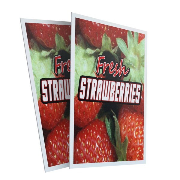 Signmission Fresh Strawberries, Plastic Signs Only 24 Inch x 36 Inch, Corrugated Plastic, 2PK CSB-2436-2PACK-Fresh Strawberries - main