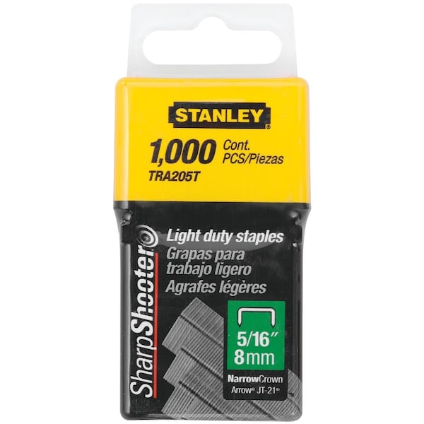 Stanley SharpShooter Light-Duty Narrow Crown Staple 5/16'', 1000PK TRA205T - main
