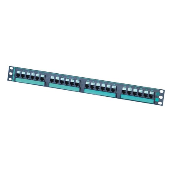 Ortronics 24-PORT PANEL 110-MOD 8W8P, CAT5E T568A/B HD LOADED, 1U, BLACK, CLARITY PHD5E6U24 - main