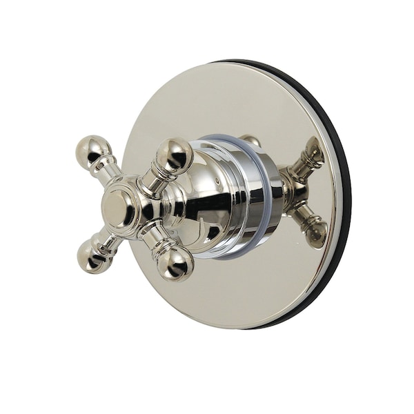 Kingston Brass Single-Handle Six-Way Diverter Valve with Round Trim Kit, Polished Nickel KS4036BX - main
