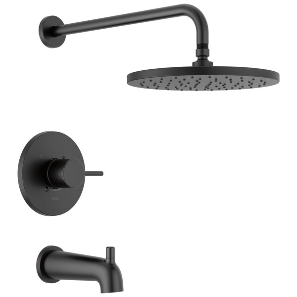 Delta Modern Monitor 14 Series Tub & Shower Trim In Matte Black T14469-BL-PP - main