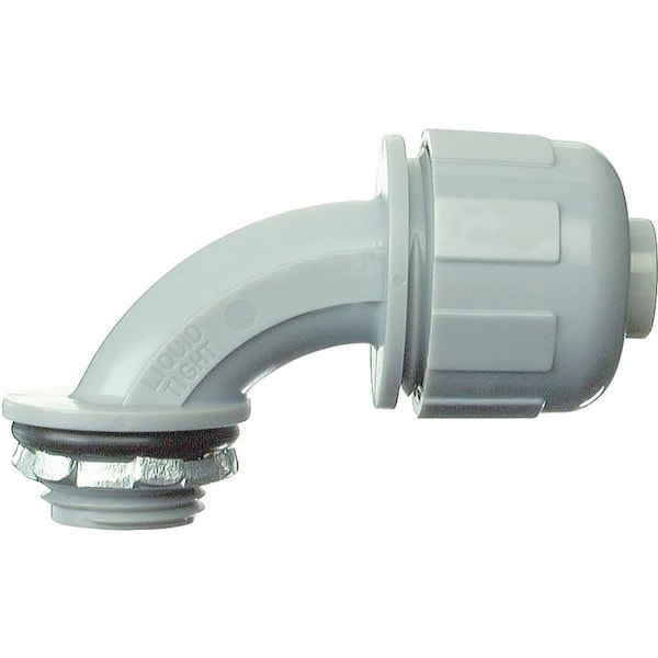 Halex Conduit Fitting Connector, 3/8 in, Compression, PVC, PVC Coated, Gray 27690 - main