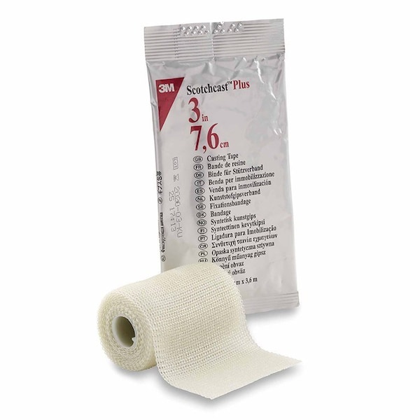 3M Cast Tape Scotchcast Plus 3 Inch X 12 Foot Fiberglass / Resin White 82003 - main