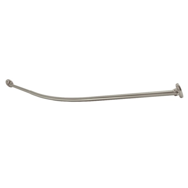 Kingston Brass 72" Stainless Steel Single Curved Shower Curtain Rod, Brushed Nickel CC7218 - main