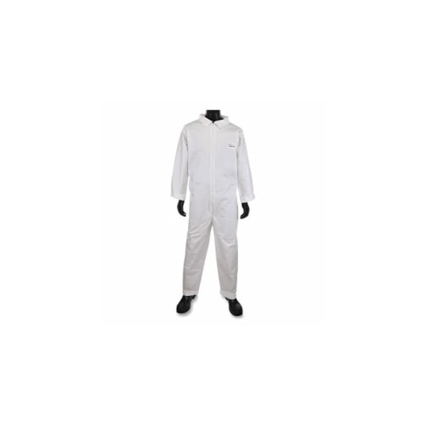 Pip Posi-Wear BA, Microporous Disposable Basic Coveralls with Collar, White, Medium, 25PK 813-3600/M - main