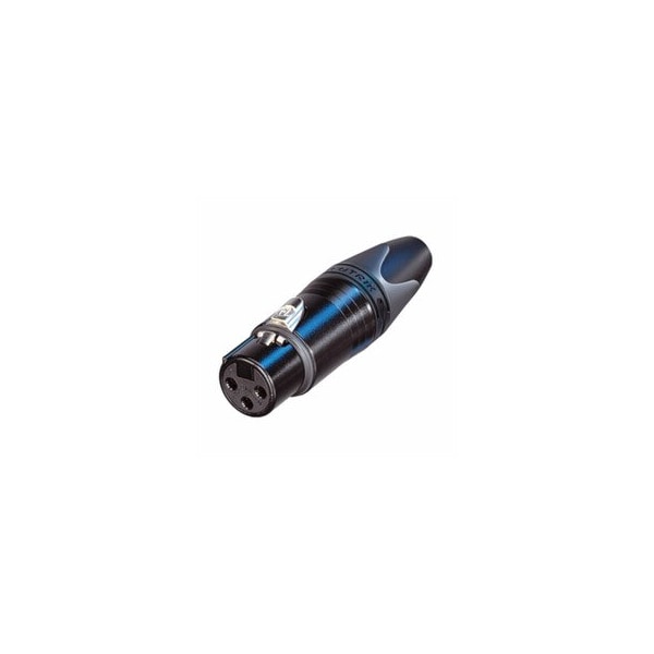 Cable Wholesale Neutrik 3 Pin XLR Female Connector Black Metal NC3FXX-B 30XR-10005 - main
