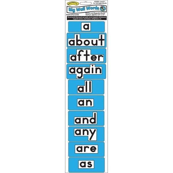 Ashley Productions Magnetic Big Wall Words, 1st 100 Words, Level 1 25001 - main