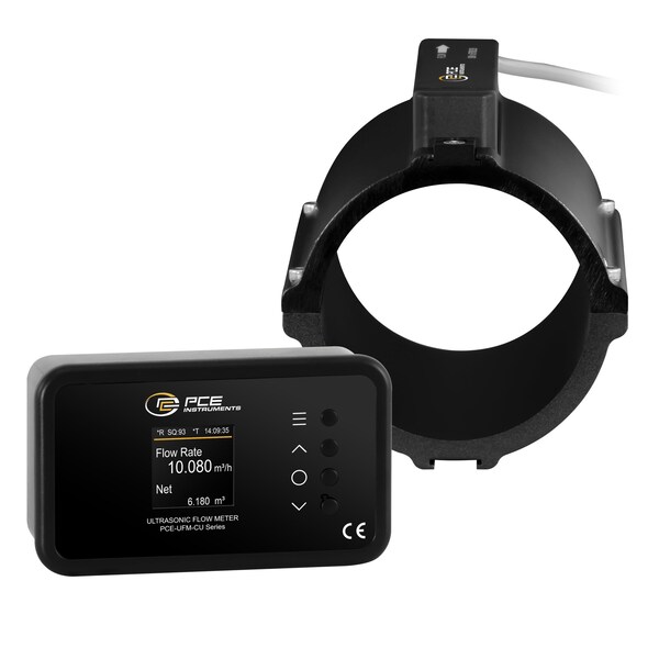 Pce Instruments Clamp-on ultrasonic flow meter, 0.03-5 m/s for DN80 pipes with Ethernet/PoE PCE-UFM 80CU - main