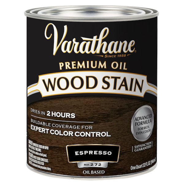Varathane Premium Wood Stain, Oil Based, Espresso, 1 Quart 241412H - main