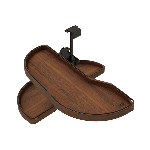 Rev-A-Shelf Girasolo Wood/Black Left 35-13/16"W Soft-Close Craftsman 487CC-WN-15-LMB - main