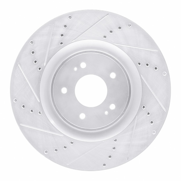 Dynamic Friction Co DFC Brake Rotor - Drilled and Slotted - Silver 631-72043L - main