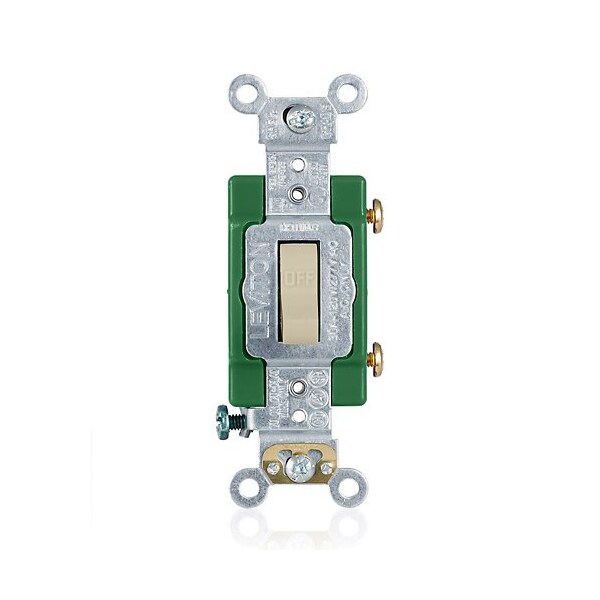 Leviton Wall Switch, 2 hp, Toggle, 30 A, Ivory 3031-2I - main