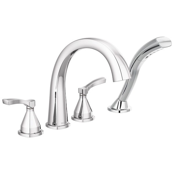 Delta Stryke Roman Tub Trim with Hand Shower, 11.81 in, Lumicoat Chrome T4777-PR - main