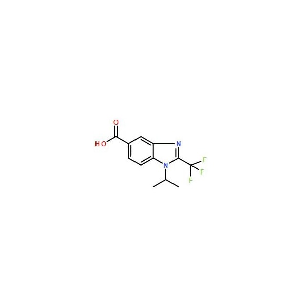Ak Scientific 1-Isopropyl-2-(trifluoromethyl)-1H-benzimidazole-5-carboxylic acid (1g), CAS 306935-42-2 Y8650-1g - main