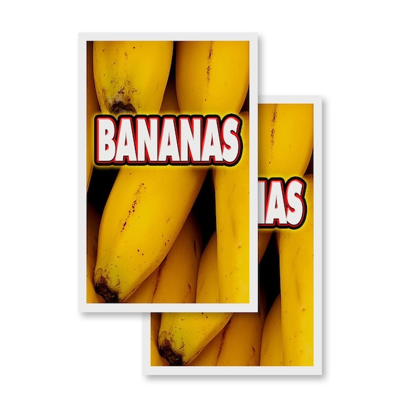Signmission Bananas, Vinyl Decals Only 24 Inch x 36 Inch, Vinyl Decal, 2PK DSB-2436-2PACK-Bananas - main