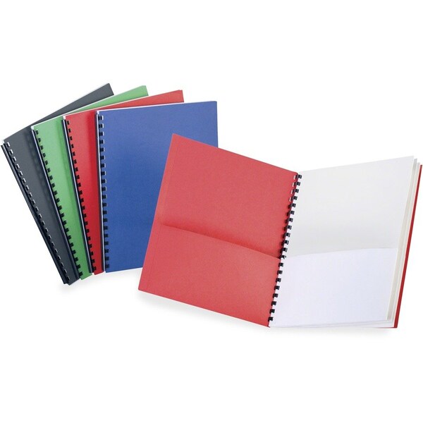 Tops Business Forms Oxford, Eight-Pocket Organizer, Embossed Leather Grain, Assorted Colors W/white Pockets 99667 - main