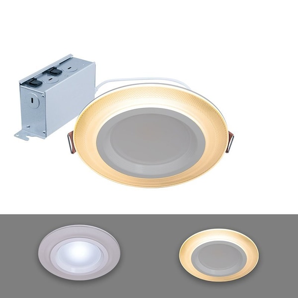 Halo RLNL6 Series RLNL6109FSD2W1 Night Light LED Canless Downlight, 12 W, 120 V, LED Lamp, Matte RLNL6109FSD2W1EWH - main
