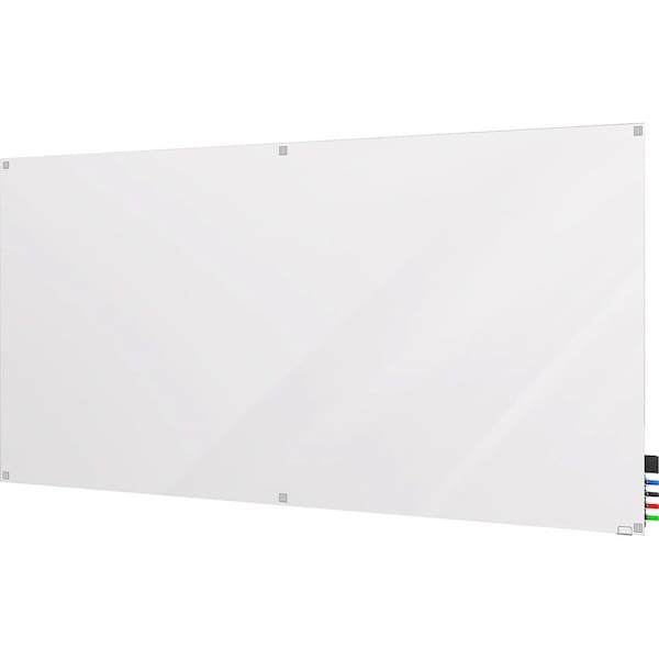 Ghent Dry Erase Board, Glass, 48 in, 72 in, No Frame Frame, White, Gloss HMYSN46WH - main