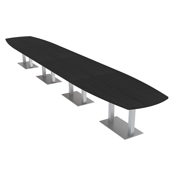 Skutchi Designs Arc Boat Conference Table, 45 in W, 264 in L, Black HAR-ABOT-48x264-DOU-U999ST19 - main