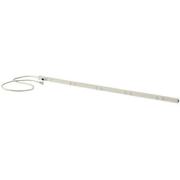 Hubbell Wiring Device-Kellems Outlet Strip, Switched, 10 5-15R, 5-15P, 6 ft., White PT155112P - main