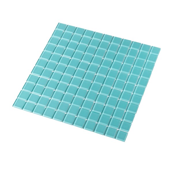 Apollo Tile Sky Blue 11.8 in x 11.8 in Glass Glossy Floor and Wall Mosaic Tile 9.67 sqft/case, 10PK APLA88041 1X1A - main