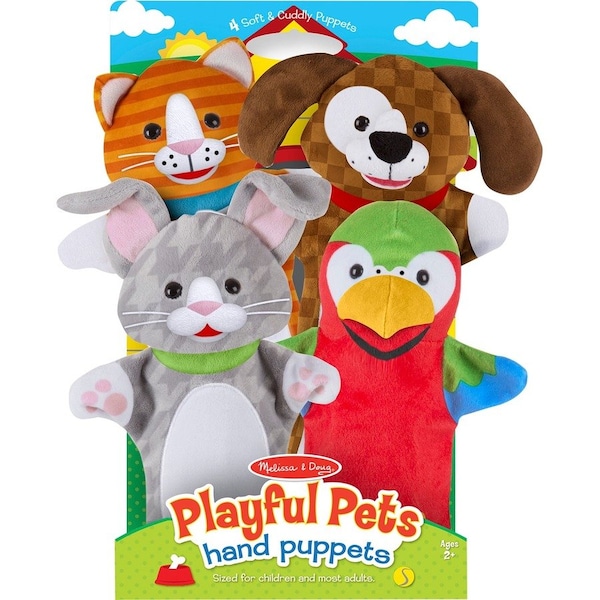 Melissa & Doug Playful Pets Hand Puppets 9084 - main