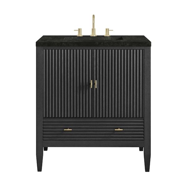 James Martin Vanities Myrrin 30" Single Vanity, Carbon Oak w/ 3 CM Phantome Eclos Top 485-V30-CBO-3PHT - main