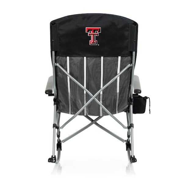 Picnic Time Family Of Brands NCAA Texas Tech Red Raiders Outdoor Rocking Camp Chair - XL Heavy Duty Camping Chair 805-01-175-574-0 - main