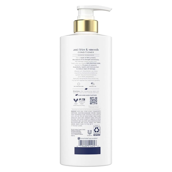 Dove Anti Frizz and Smooth Conditioner, 18 Fluid Ounce, 4PK 64352746 - main