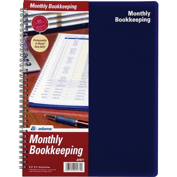 Adams Book, Bookeeping, Mtly, Rec ABFAFR71 - main