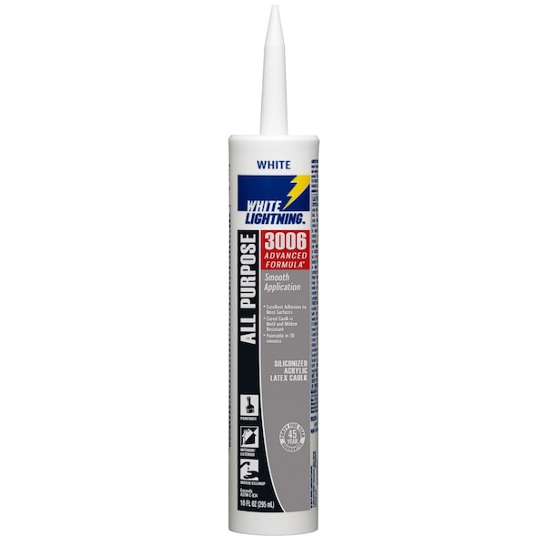 Krylon White Lightning 3006 All Purpose Adhesive CaulkWhite W12AF0010 - main