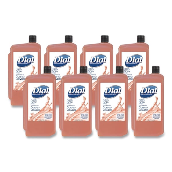 Dial Professional Hair + Body Wash Refill for 1 L Liquid Dispenser, Neutral Scent, 1 L, PK8 04029 - main