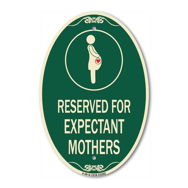Signmission Reserved for Expectant Mothers With Graphic, 12 In X 18 In Architectural, Heavy Gauge Aluminum A-OV-G-1218-23202 - main