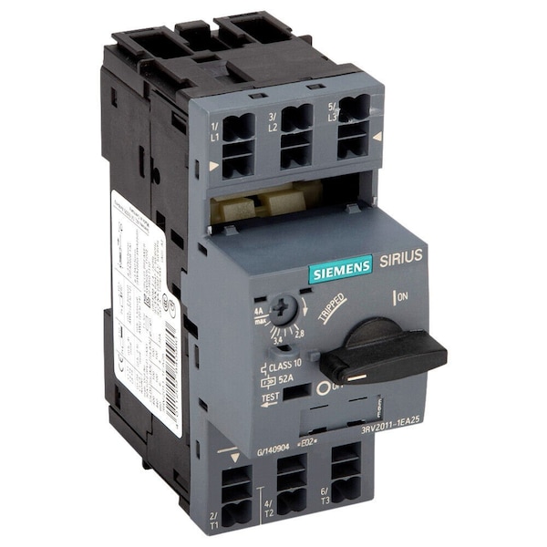 Siemens Circuit breaker size S00 for motor protection CLASS 10 A-release 2.8.4 A 3RV2011-1EA25 - main