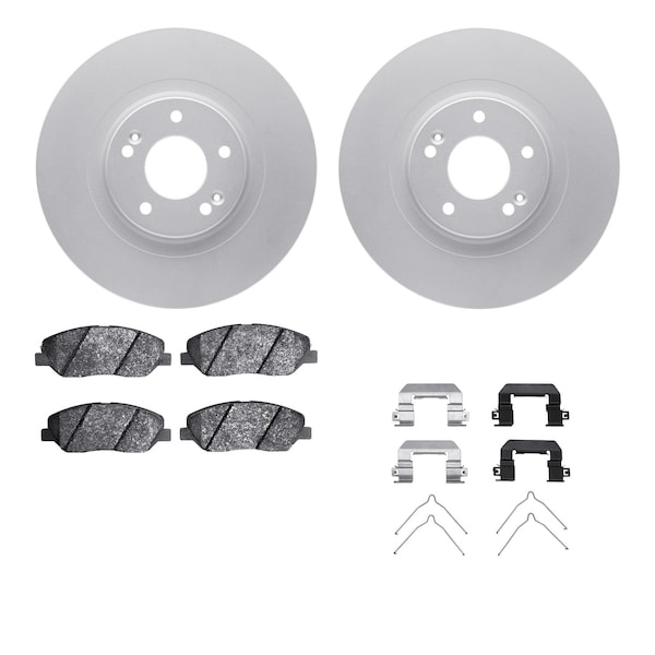 Dynamic Friction Co DFC GEOSPEC Coated Rotors with 5000 Brake Pads - Ceramic and Hardware 4512-03179 - main