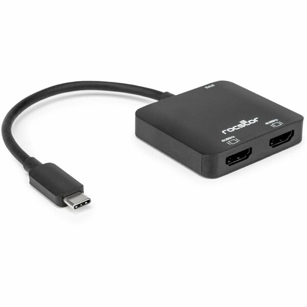Rocstor PREMIUM USB-C TO DUAL HDMI 4K@60HZ ADAPTER WITH DP 1.4 ALT MODE AND POWER DELIVE Y10A324-B1 - main