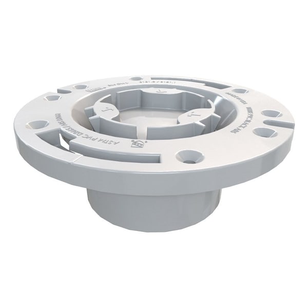 Oatey Closet Flange, 3, 4 in Connection, Plastic, For: 3 in, 4 in Pipes ...